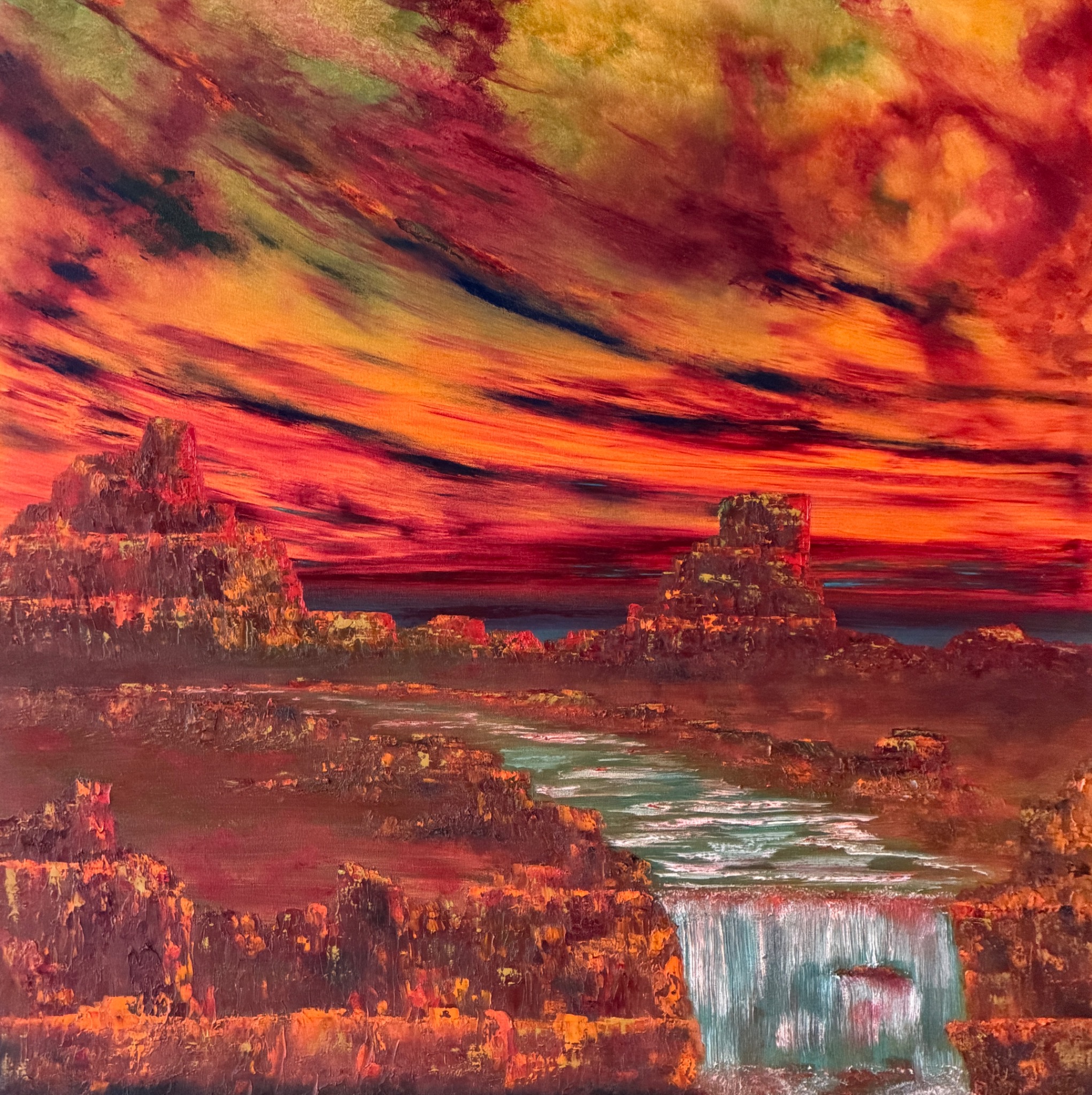 Fire Over the South Rim by Mark A. Bradford